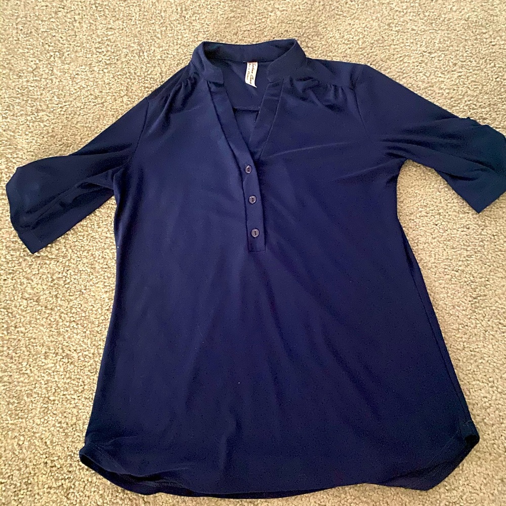 Navy Blue Blouse